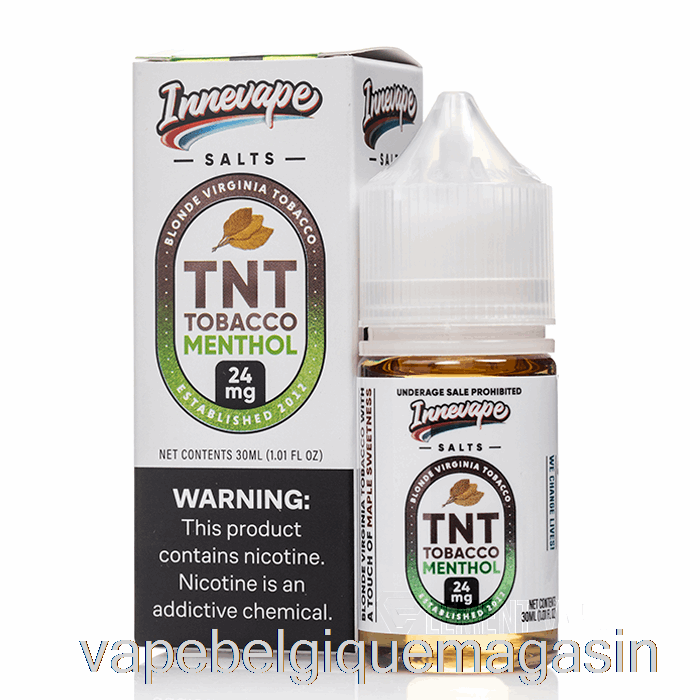 Vape Juice Tnt Tabac Sels De Menthol - E-liquides Innevape - 30ml 50mg